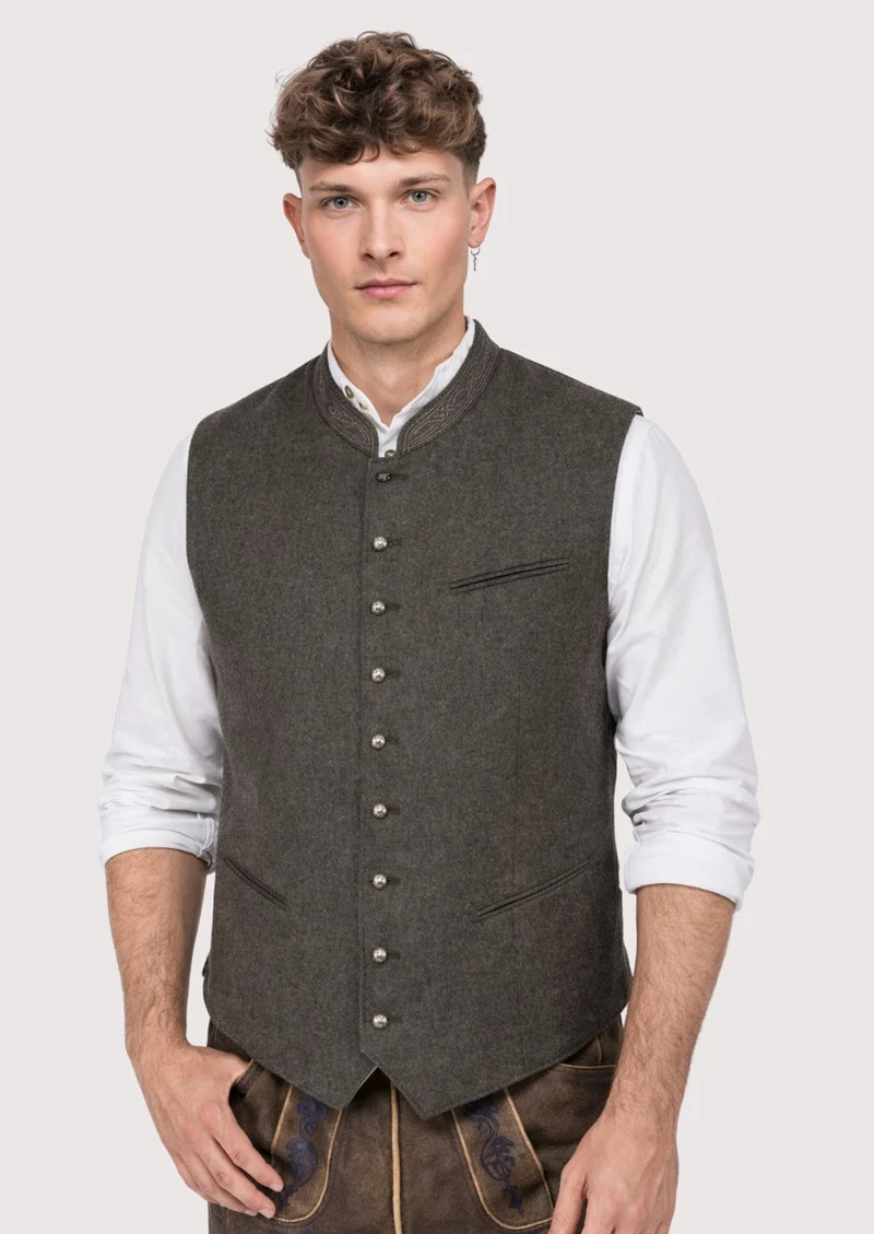 Traditional Trachten Vest Brown – Perfect for Oktoberfest