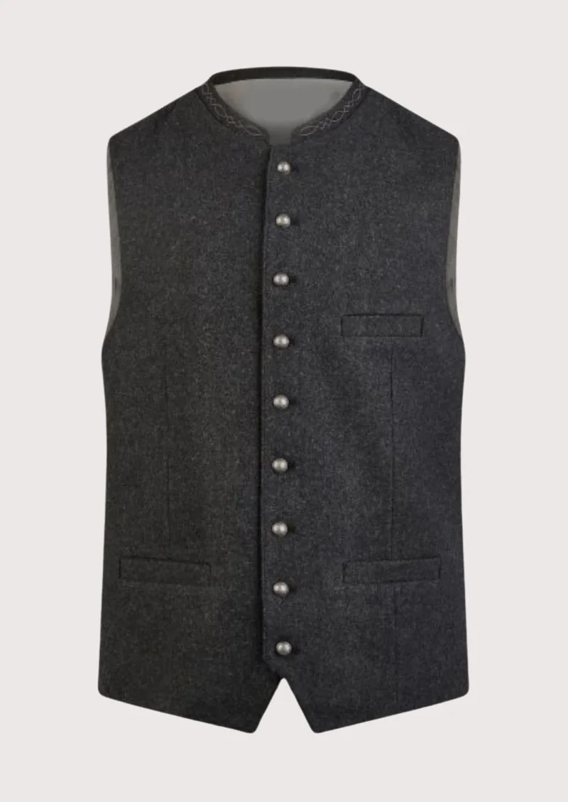 Elegant Wool Trachten Vest – Bavarian Formal Charm