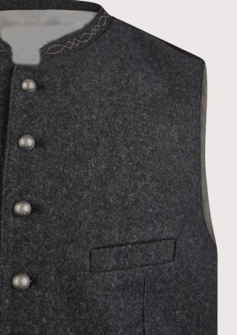 Elegant Wool Trachten Vest – Bavarian Formal Charm