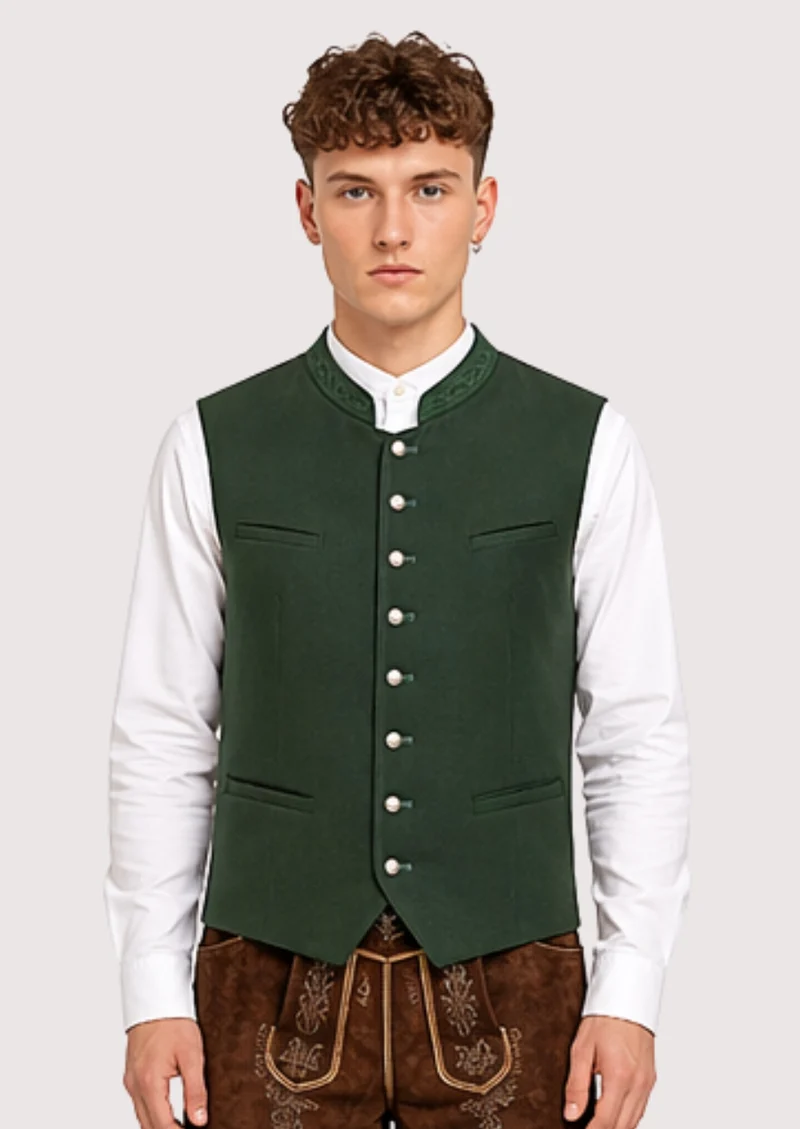 Classic Bavarian Trachten Vest – Alpine Heritage Style