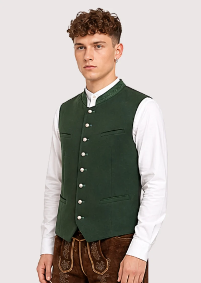 Classic Bavarian Trachten Vest – Alpine Heritage Style