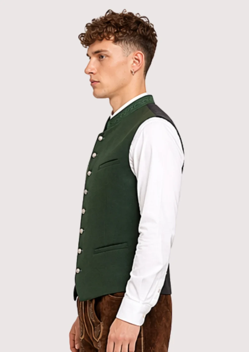 Classic Bavarian Trachten Vest – Alpine Heritage Style
