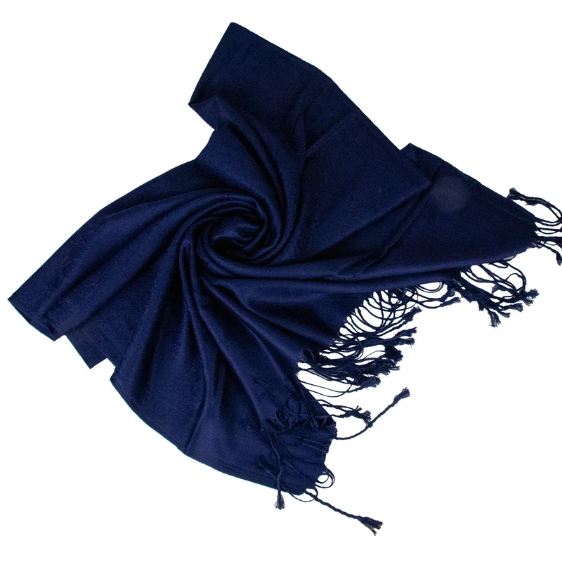 Halstuch aus Viscose - Stola Schal 185 x 70 cm | Dunkelblau