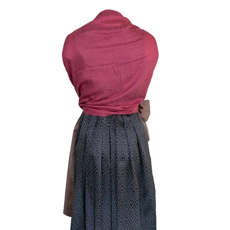 Halstuch aus Viscose - Stola Schal 185 x 70 cm | Silbergrau