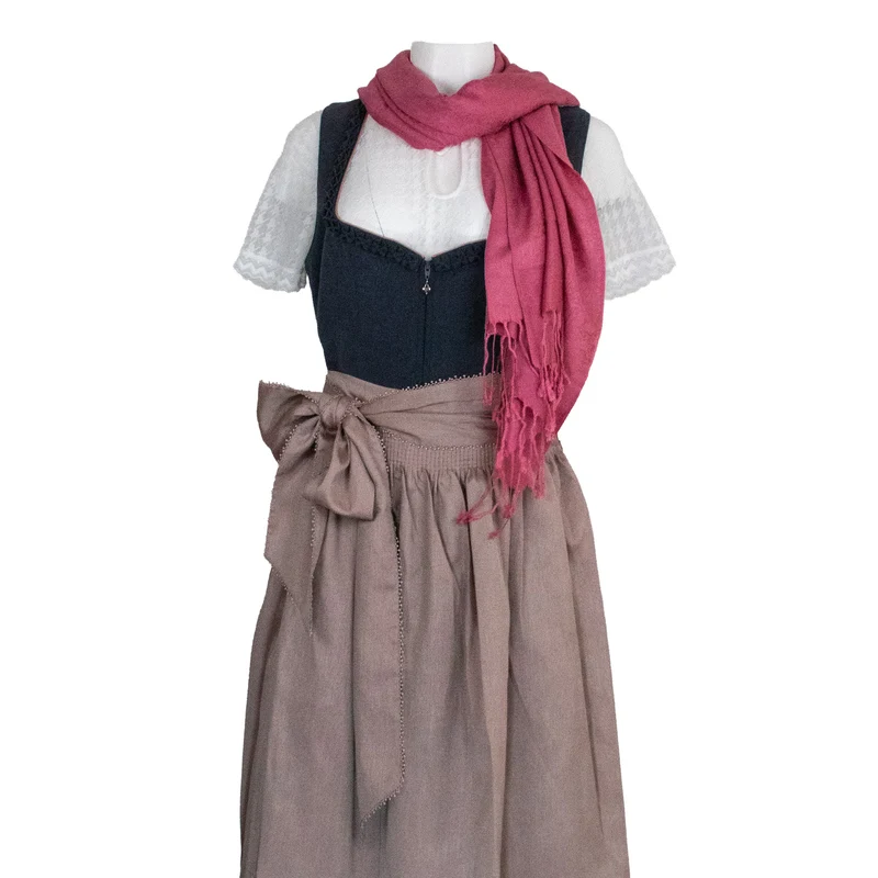 Halstuch aus Viscose - Stola Schal 185 x 70 cm | Schwarz