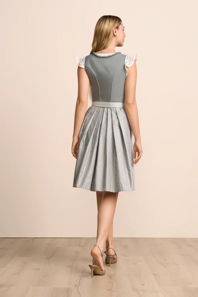 Kruger Midi Dirndl 2pcs. 60cm "Rilina" gray