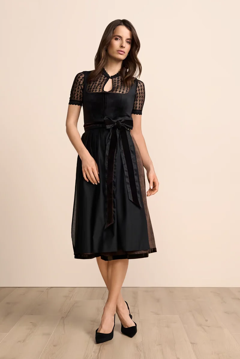 Kruger Long Dirndl 2pcs. 70cm "Mikaela" black