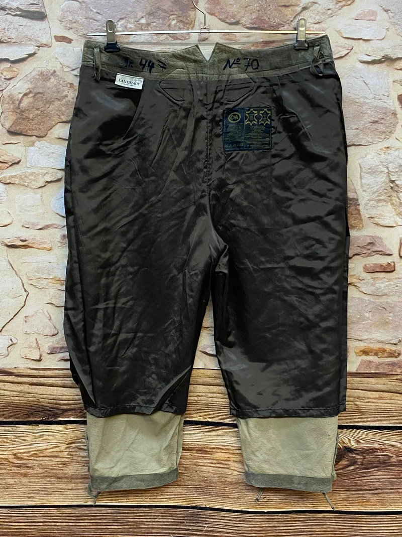 Damen Trachtenlederhose 3/4 Gr. 44 olivgrau