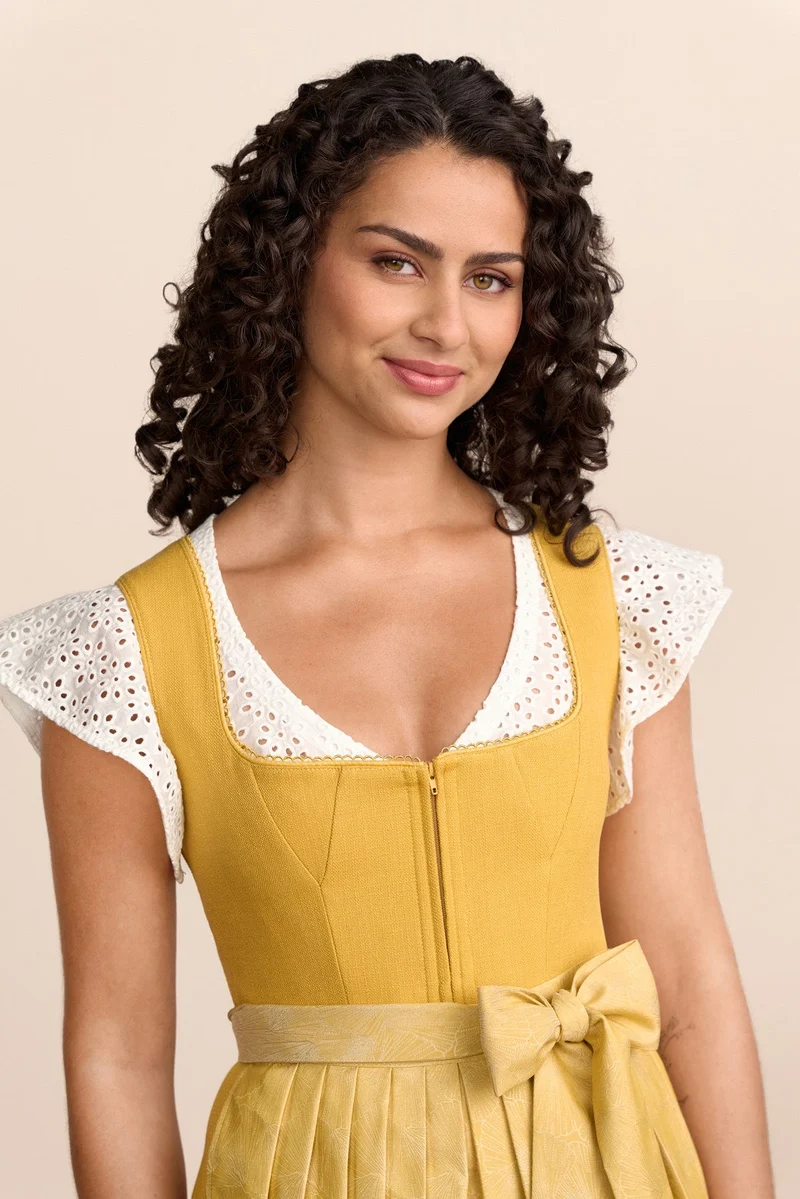 Kruger Vynella Mini Dirndl, Yellow — 50cm 2pc Set