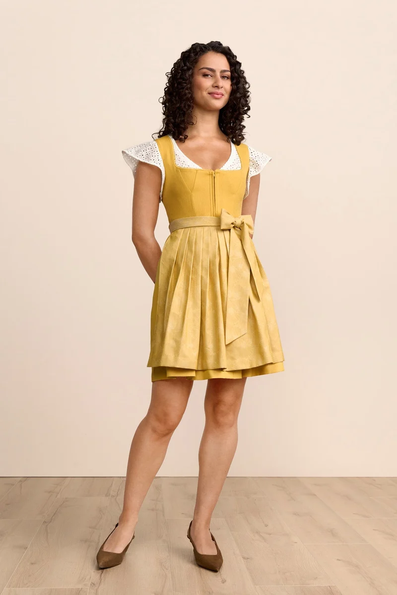 Kruger Vynella Mini Dirndl, Yellow — 50cm 2pc Set
