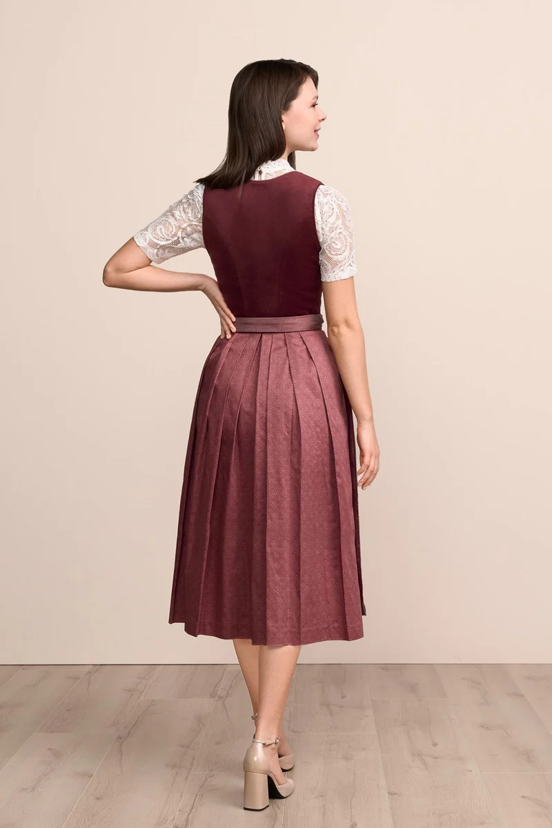 Kruger Veralyn Maxi Dirndl, Red — 80cm 2pc Set