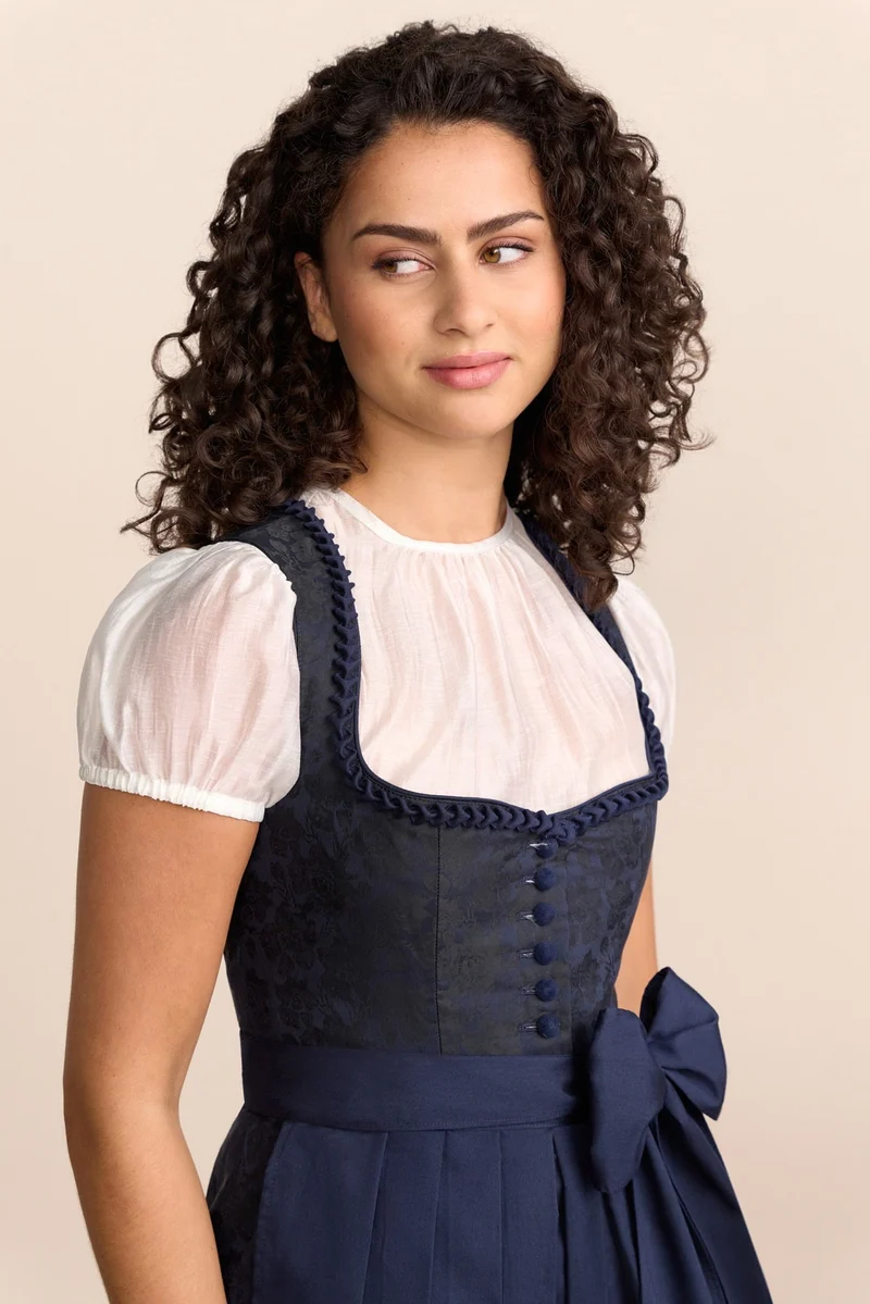 Kruger Olesya Midi Dirndl, Blue — 60cm 2pc Set
