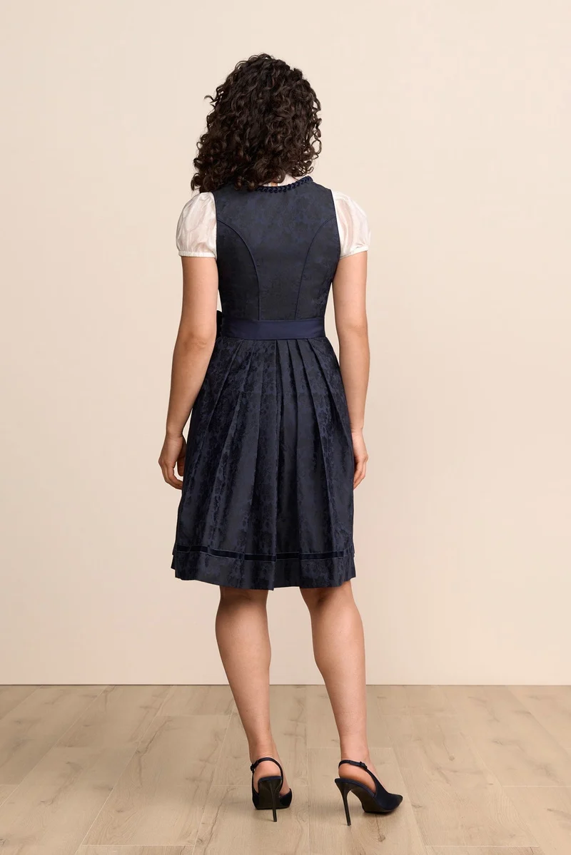 Kruger Olesya Midi Dirndl, Blue — 60cm 2pc Set