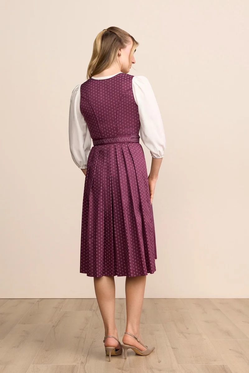 Kruger Lilah Long Dirndl, Red — 70cm 2pc Set