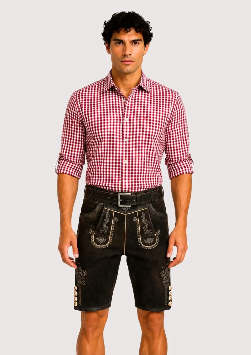 Mens Classic Alpine Dark Lederhosen