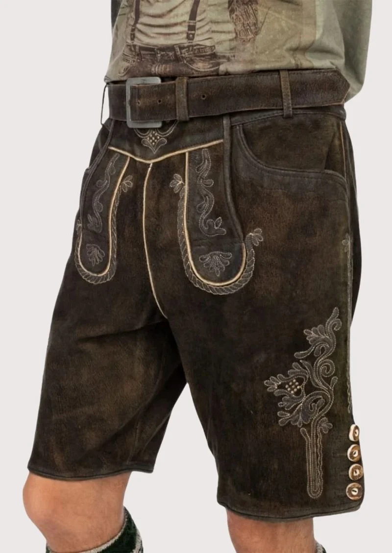 Mens Classic Alpine Dark Lederhosen