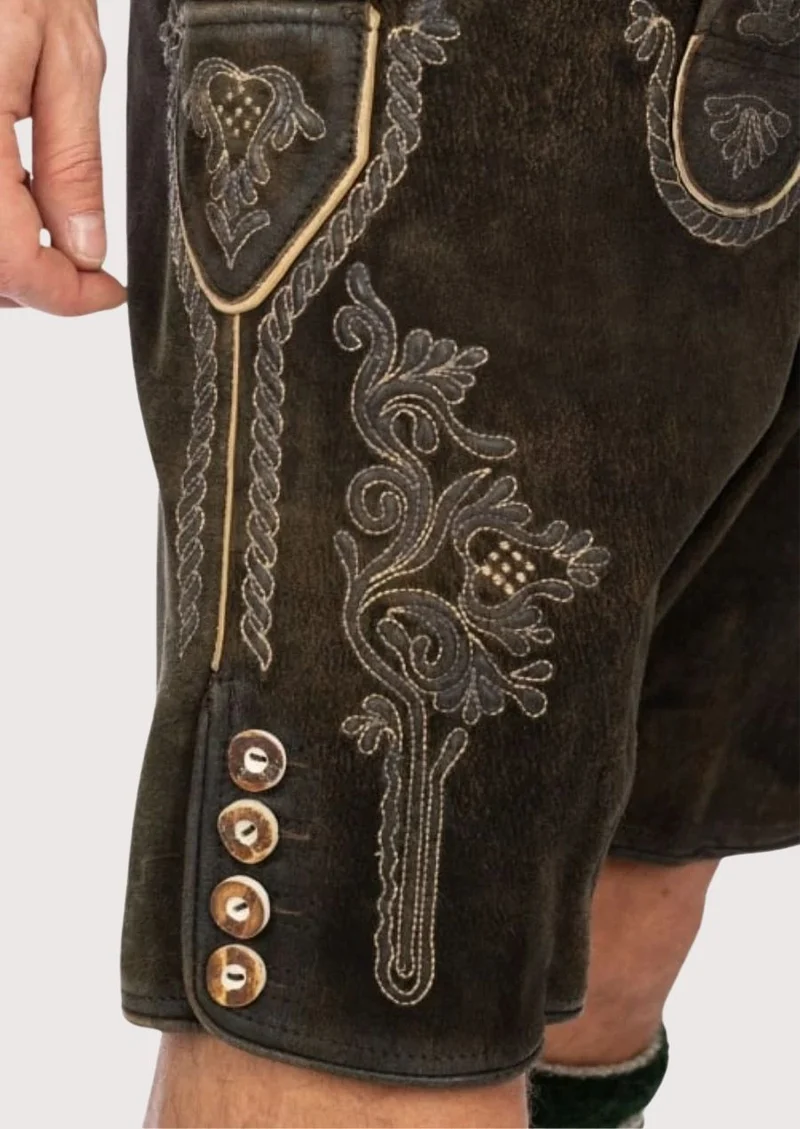 Mens Classic Alpine Dark Lederhosen