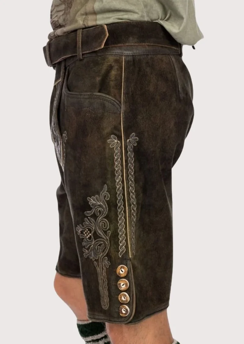 Mens Classic Alpine Dark Lederhosen