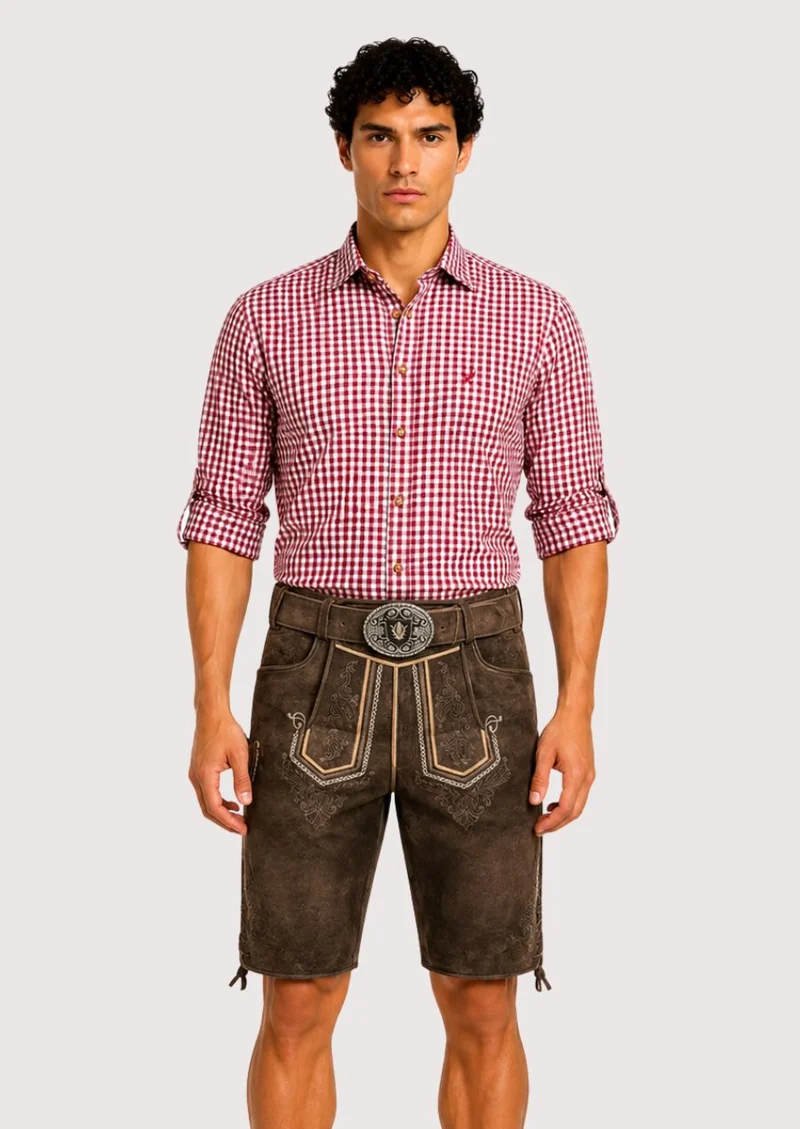Mens Alpine Embroidered Lederhosen