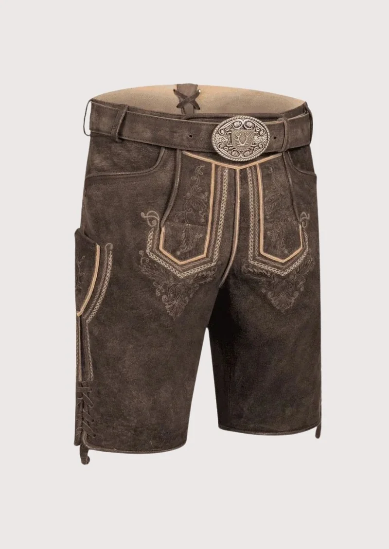 Mens Alpine Embroidered Lederhosen