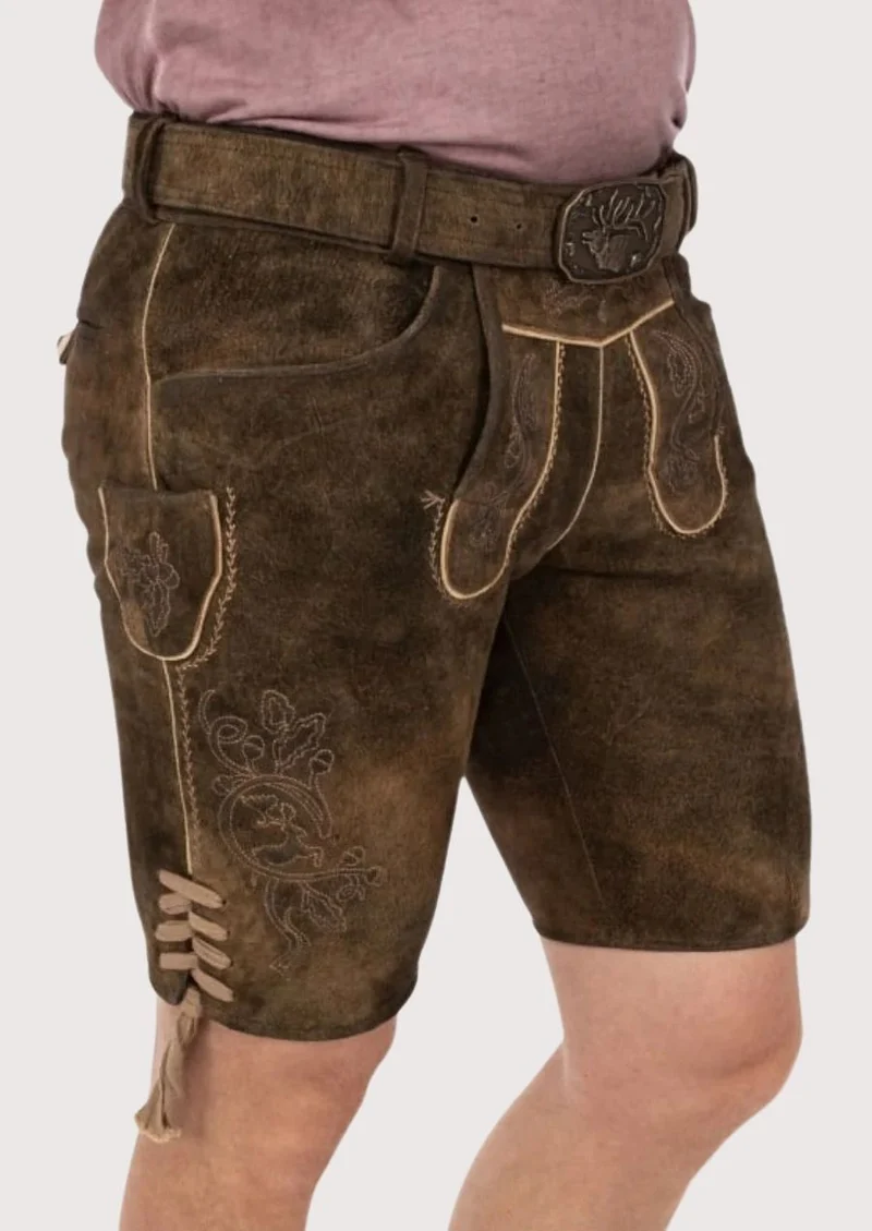 Mens Alpine Forest Stag Lederhosen