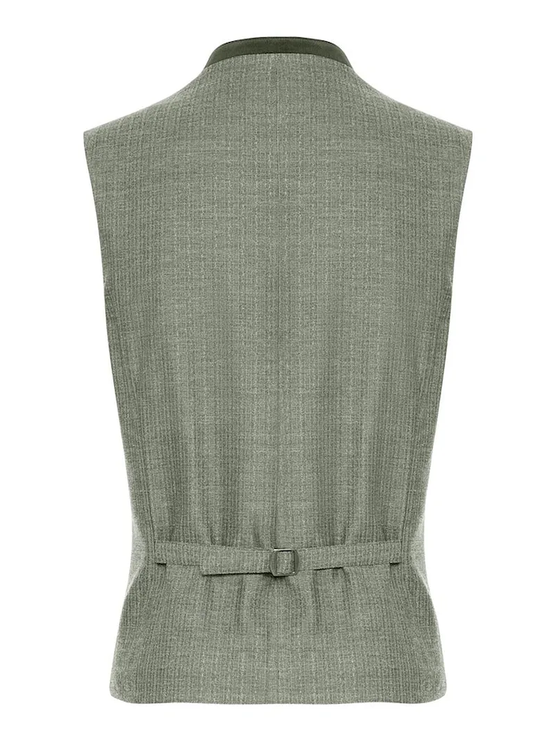 Herrenweste aus Jacquard mit Streifen-Rücken