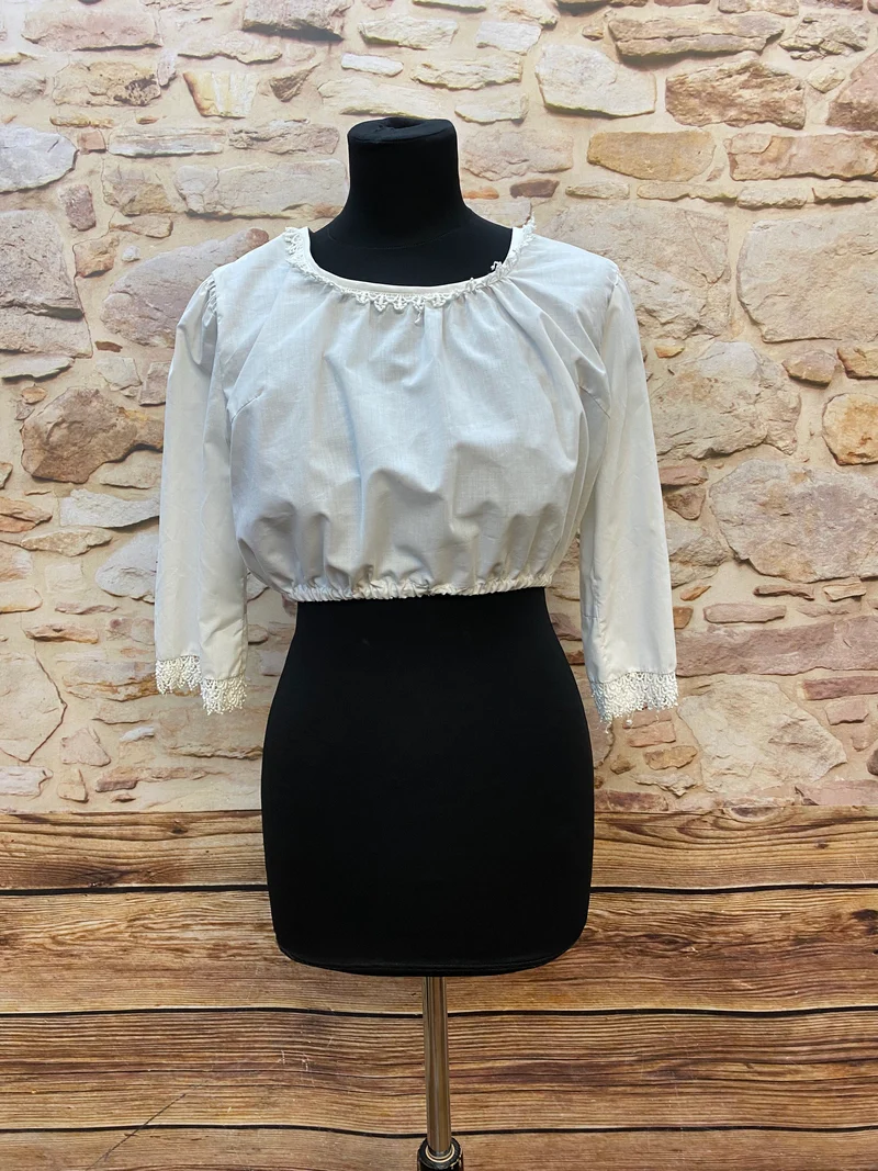 Vintage Dirndl Gr. 46/48 Dunkelblau bestickt mit Bluse & rosa Spitzenschürze