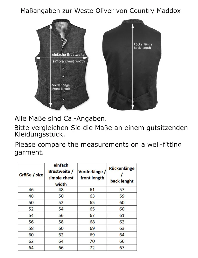 MADDOX Herren Leinen Trachten Weste "Oliver" | Olivgrün
