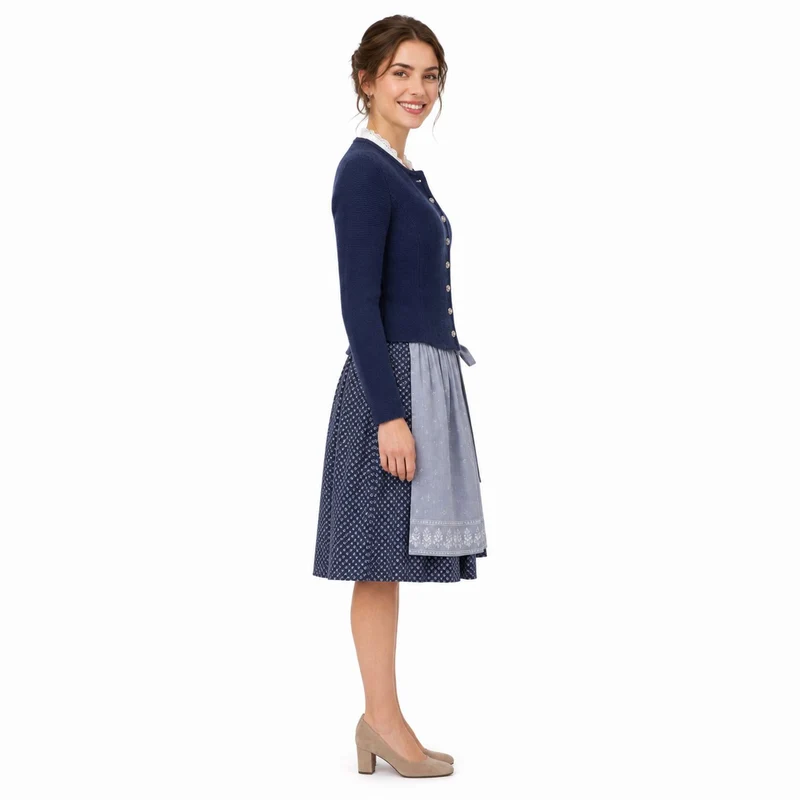 Isar-Trachten Damen Strickjacke "Saskia" 57102 | Marineblau