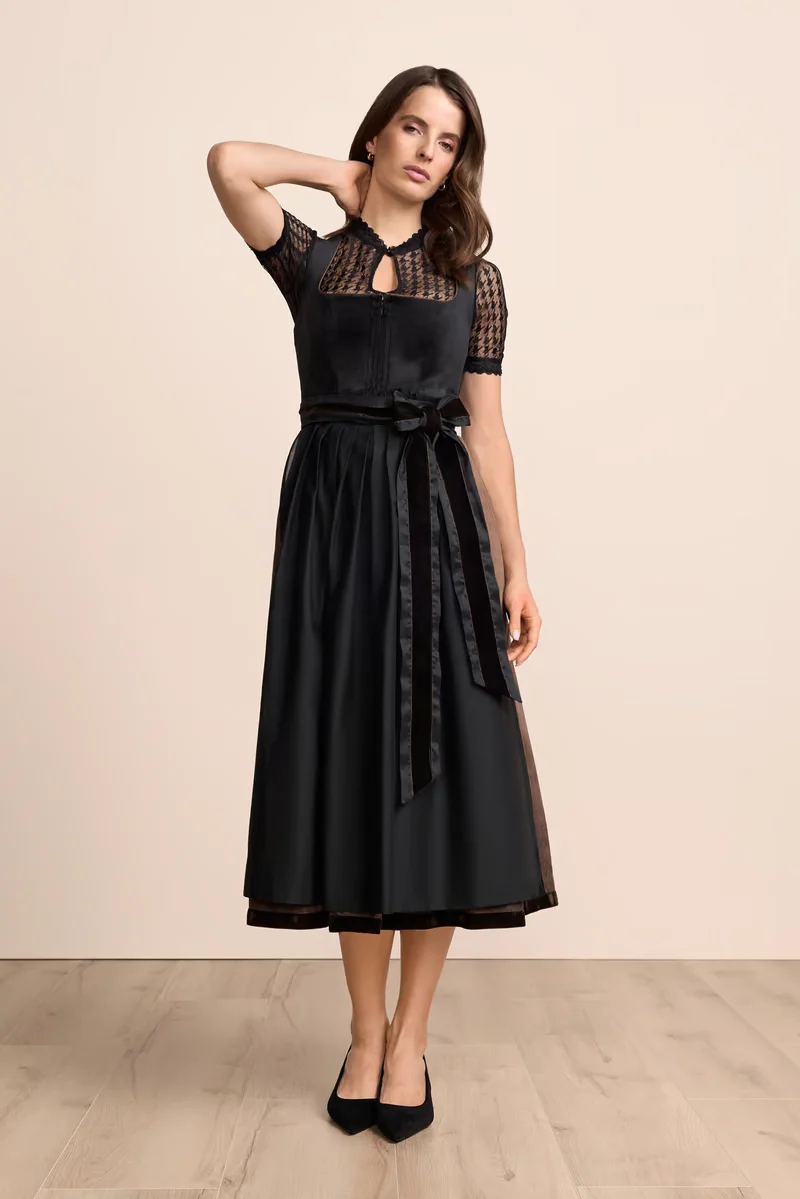 Kruger Maxi Dirndl 2pcs. 80cm "Mikaela" black