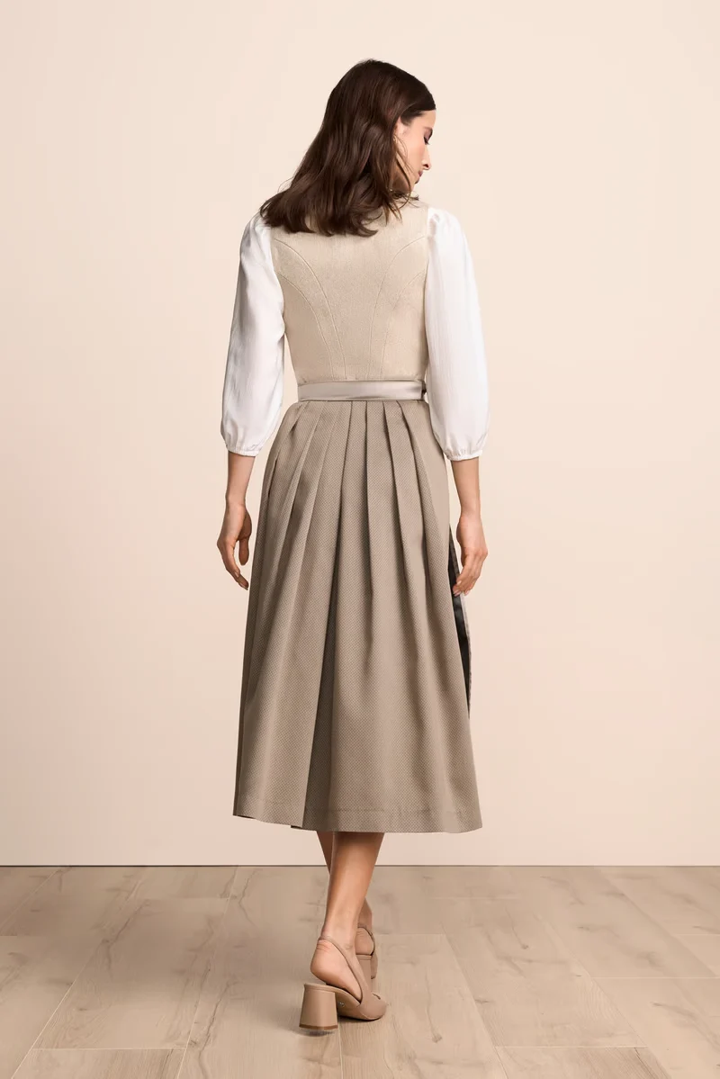 Kruger Maxi Dirndl 2pcs. 80cm "Serina" beige