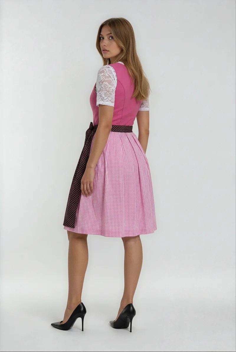 Mini Dirndl 2pcs. 50cm "Lyvia" berry (USA stock)