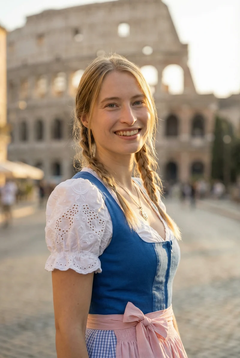 Mini Dirndl 2pcs. 50cm "Lyvia" blue (In USA stock sizes 34,36,38)
