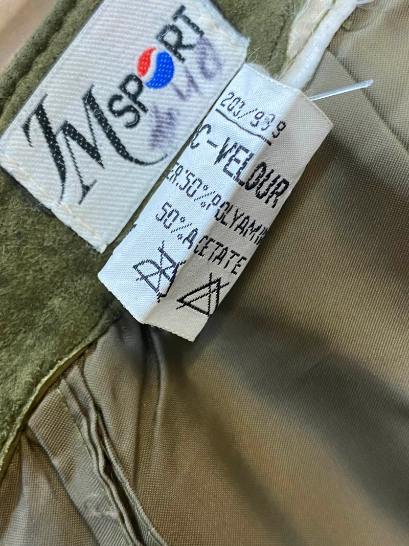 Damen Trachtenlederhose 3/4 Vintage Gr. 40 Olivgrün
