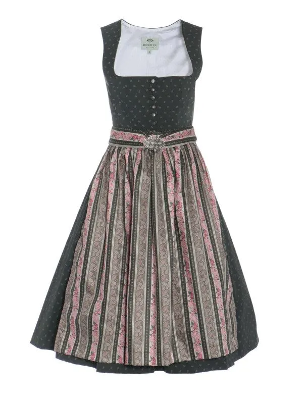 Berwin Long Dirndl 2pcs. 70cm "Elsbeth" olive