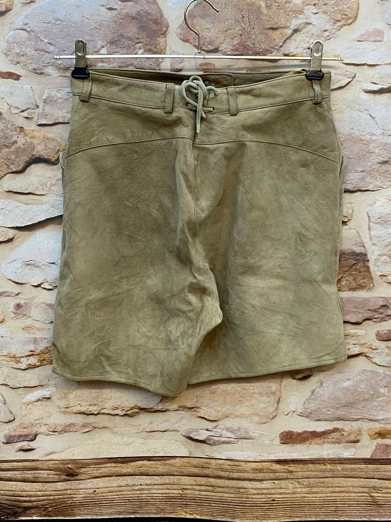 Kurze Vintage Damen Lederhose Luis Steindl – Gr. 40