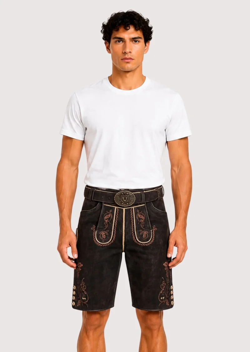 Mens Classic Ember Brown Lederhosen
