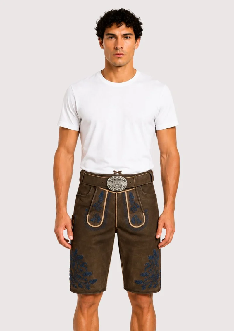 Mens Heritage Blue Crest Lederhosen