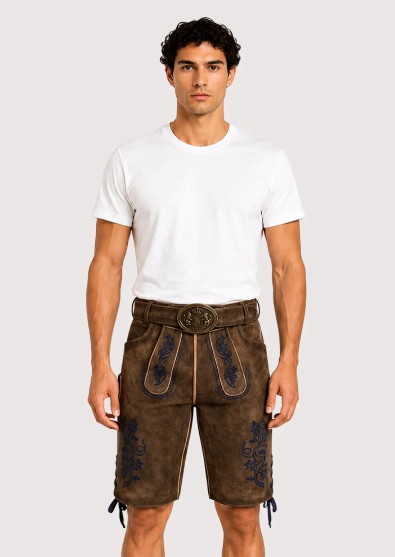 Mens Alpine Navy Oak Lederhosen