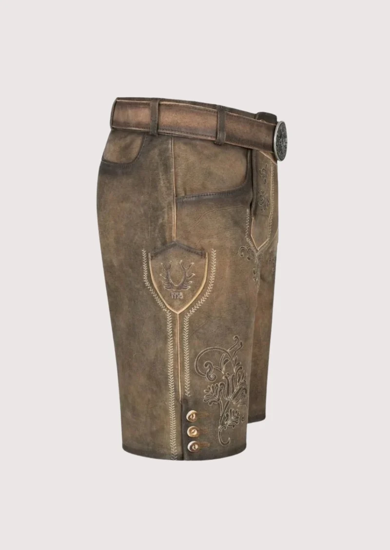Mens Taupe Vintage Style Lederhosen
