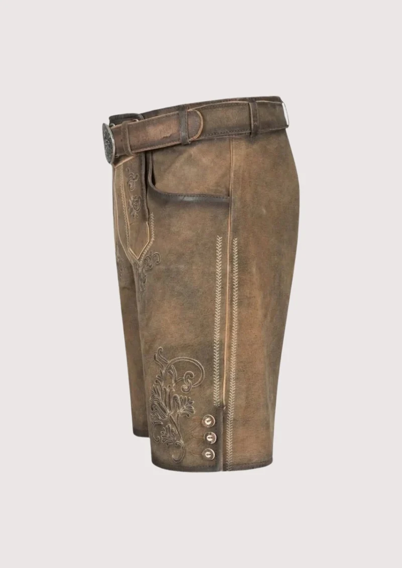 Mens Taupe Vintage Style Lederhosen