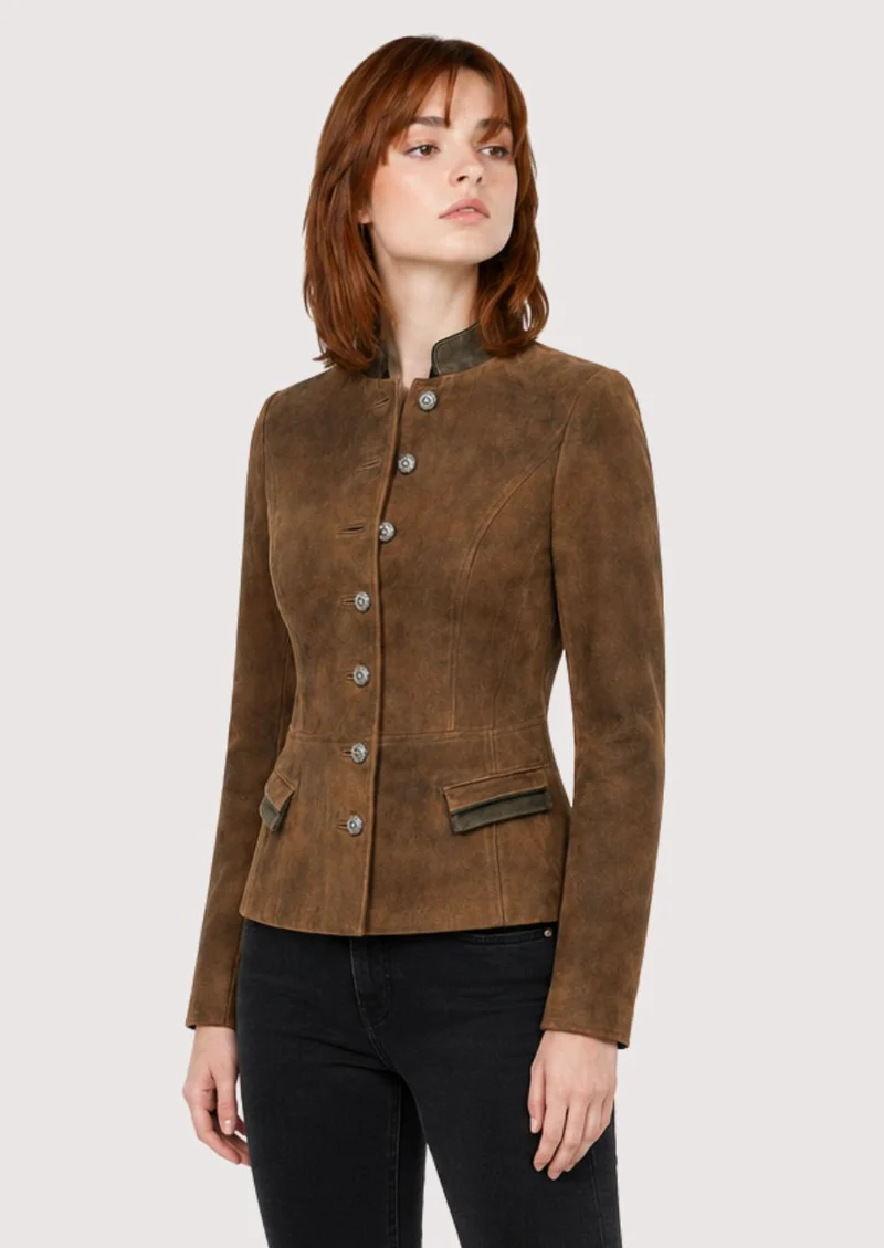 Womens Vintage Brown Leather Jacket