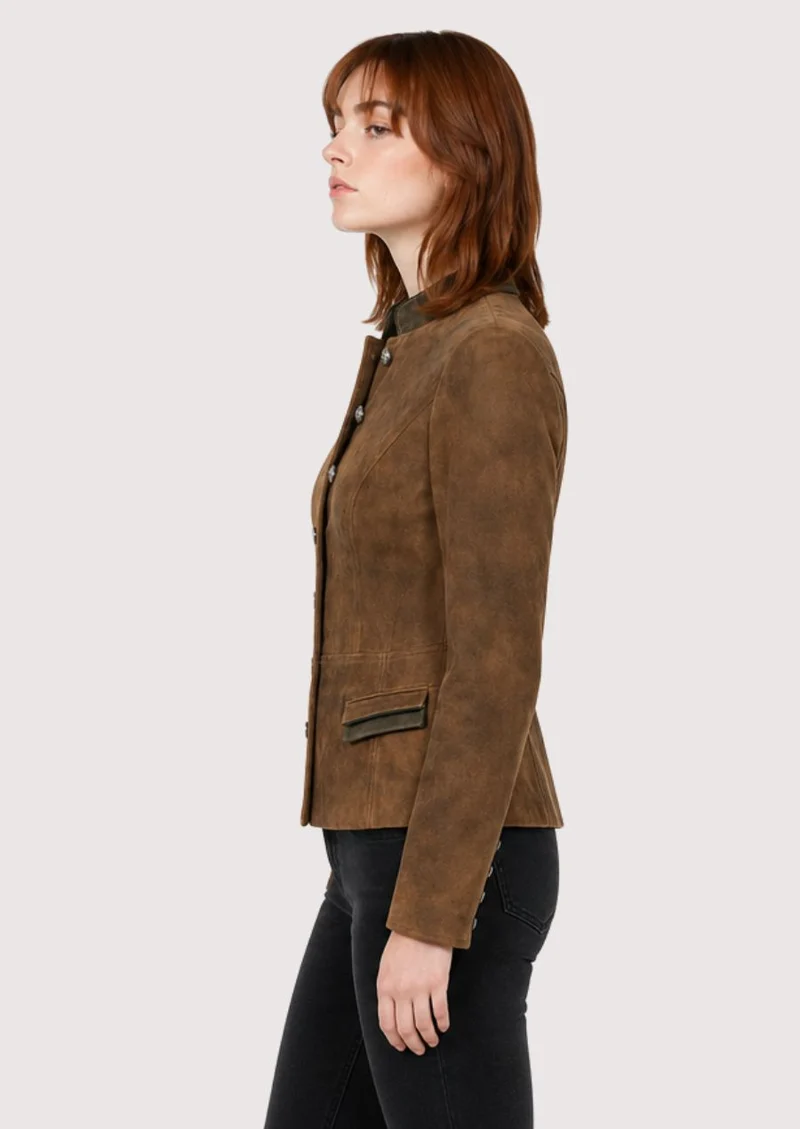 Womens Vintage Brown Leather Jacket