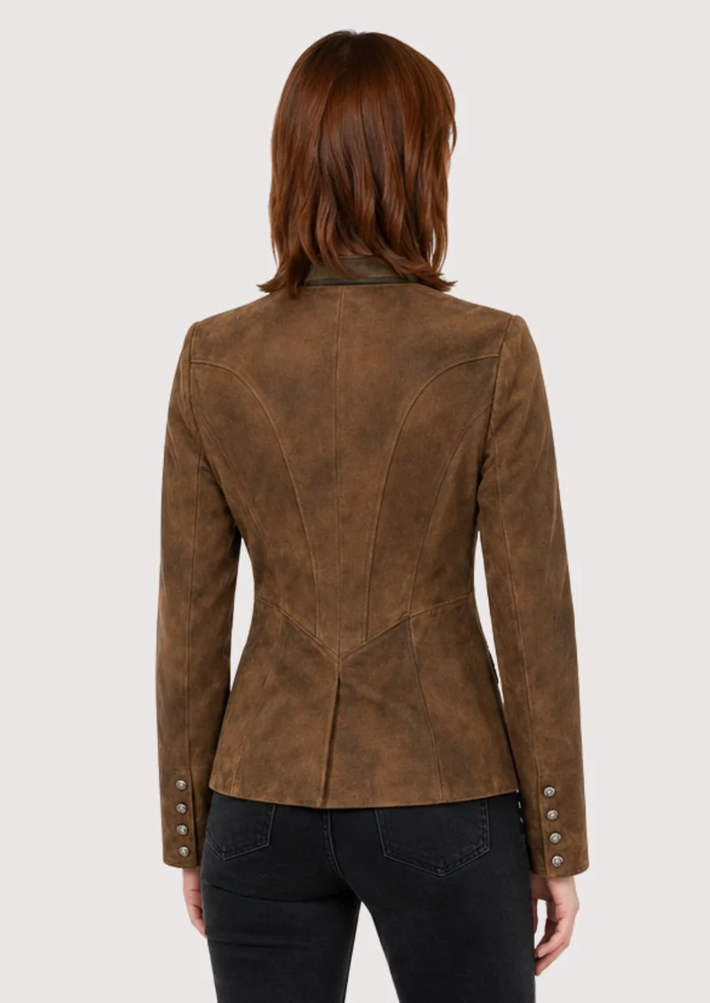 Womens Vintage Brown Leather Jacket