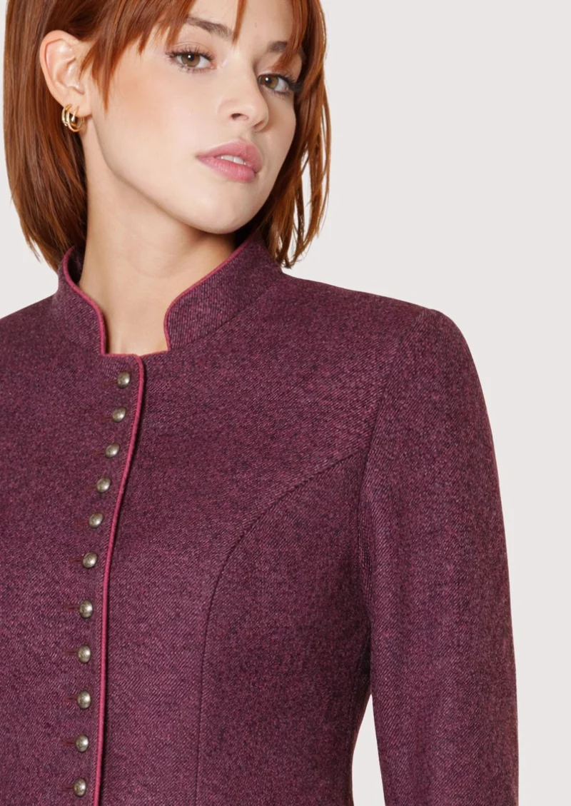 Womens Burgundy Trachten Jacket