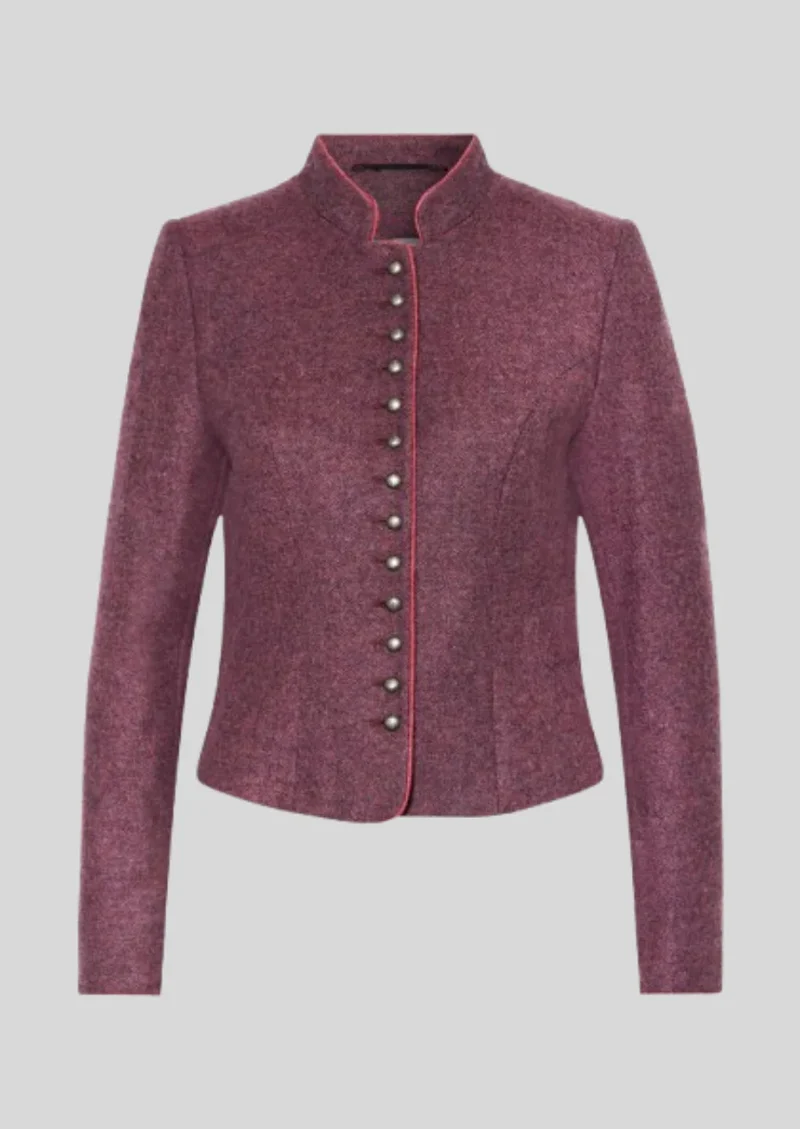 Womens Burgundy Trachten Jacket