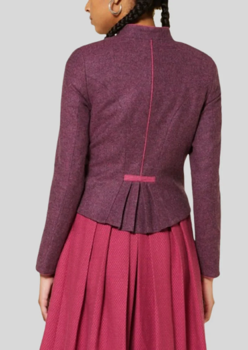 Womens Burgundy Trachten Jacket