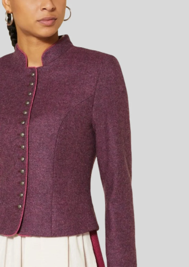 Womens Burgundy Trachten Jacket