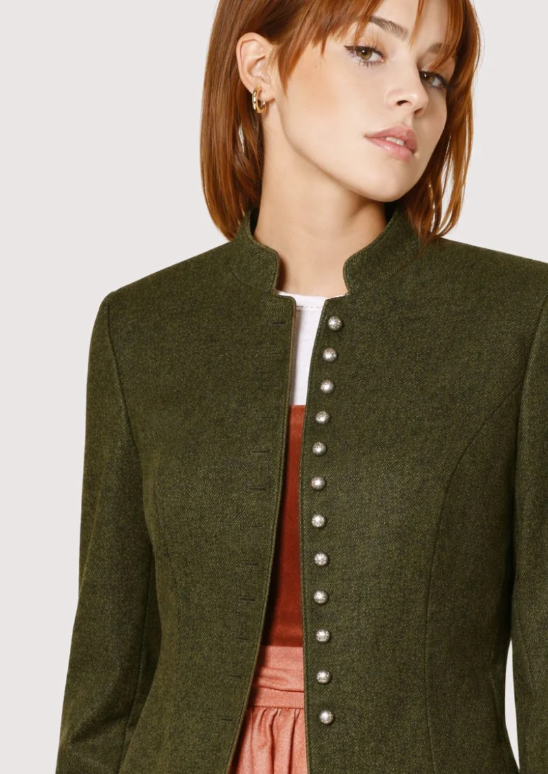 Womens Moss Green Trachten Jacket