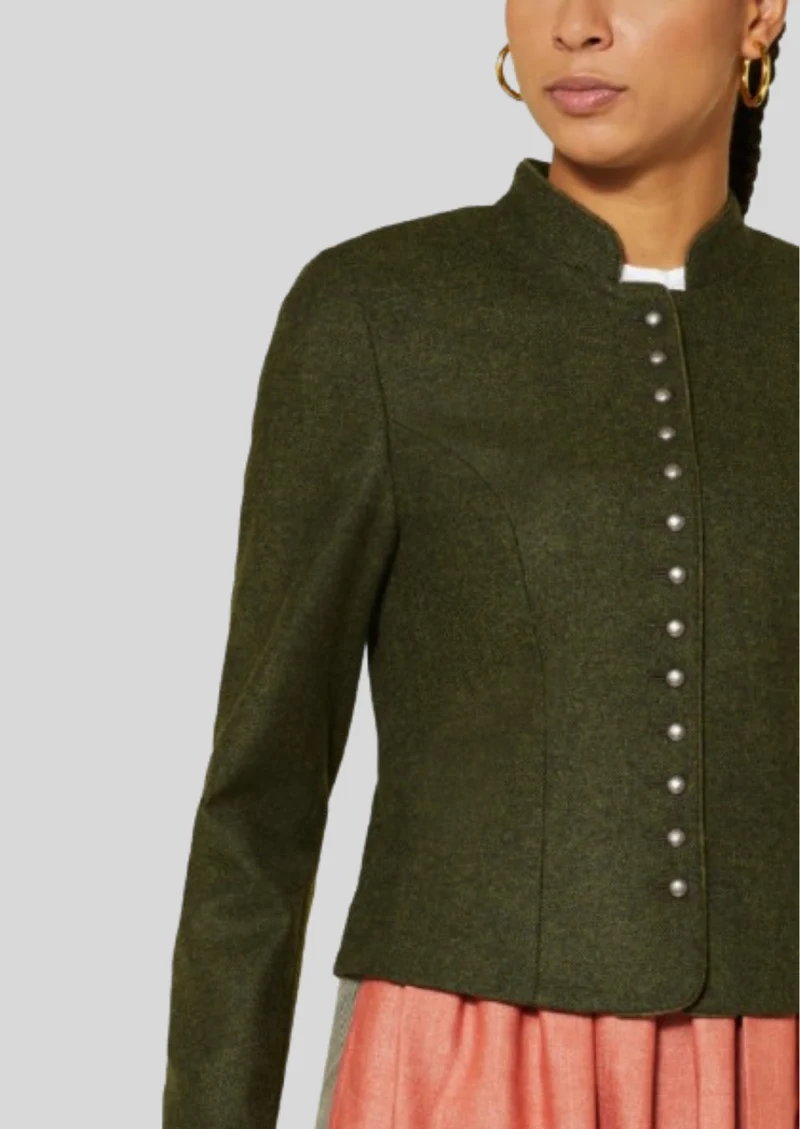Womens Moss Green Trachten Jacket